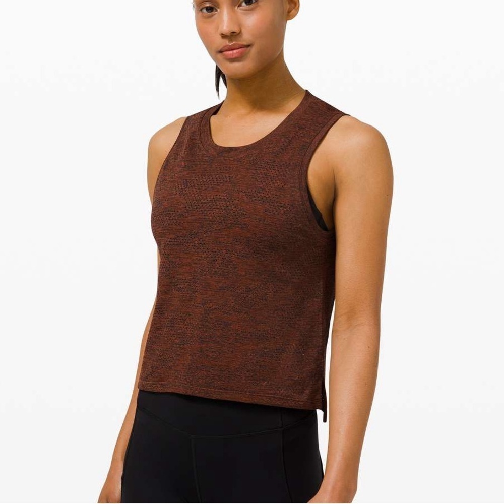 Lululemon Train to Be Tank *Camo Terracotta/Black Size 4